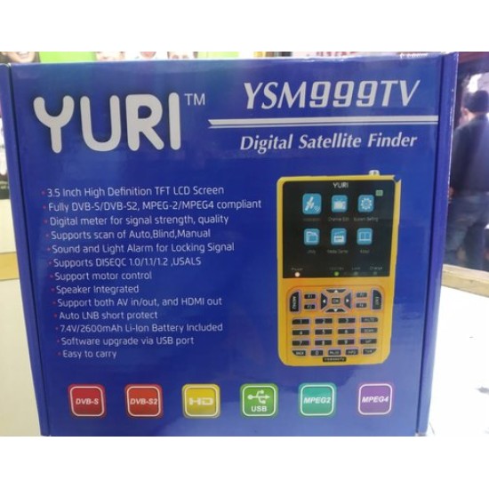 Yuri-sm-999tv digital satellite finder with inbuilt battery