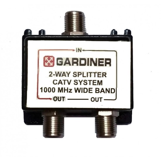 Gardiner 2-Way 1000 MHz Wide Band Splitter - All Port PowerPass