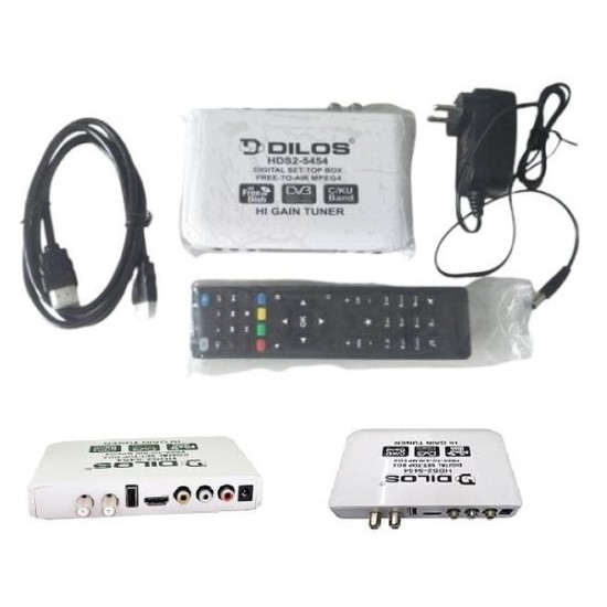 Dilos 5454 Full HD Free-To-Air DVB-S2, MPEG-4 Set-Top Box, Recording, Wifi