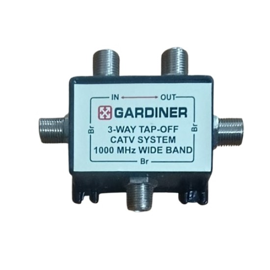 Gardiner 3-Way Tap Off 1000 MHz Wide Band Splitter for Cable TV System (CATV)