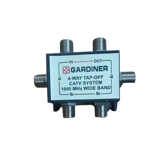 Gardiner 4-Way Tap Off 1000 MHz Wide Band Splitter for Cable TV System