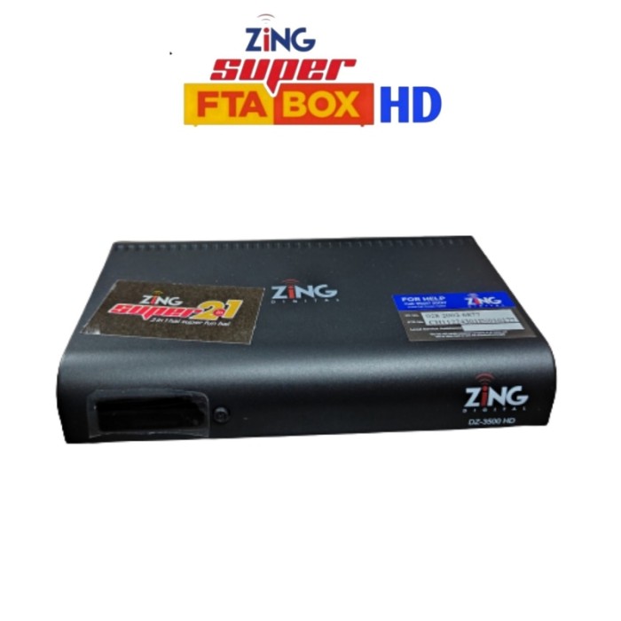 Zing Super FTA Box HD 300+ FTA Channels for 4 Years with HDMI Cable