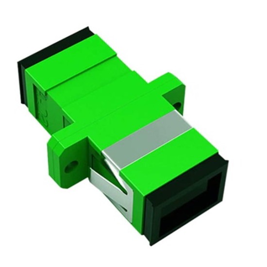 SC/APC Fiber Optic Adapter / Single Mode Connector,  Green