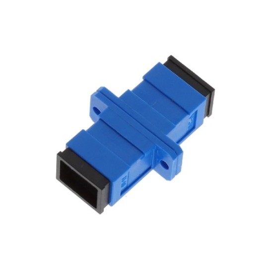 Fiber Optic SC/APC Simplex Adapter, Blue