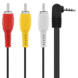 3.5mm Headphone Jack To 3 RCA Audio Video Cable - 1M