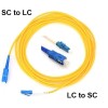 10m (32ft) SC UPC to LC UPC Simplex, Singlemode, G.657.A Fiber Optic Patch Cable