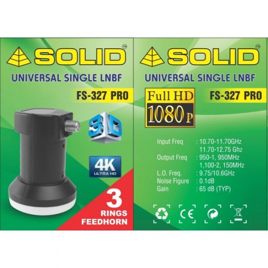 FS-327PRO 3D 4K HD Universal Single LNBF for All DTH