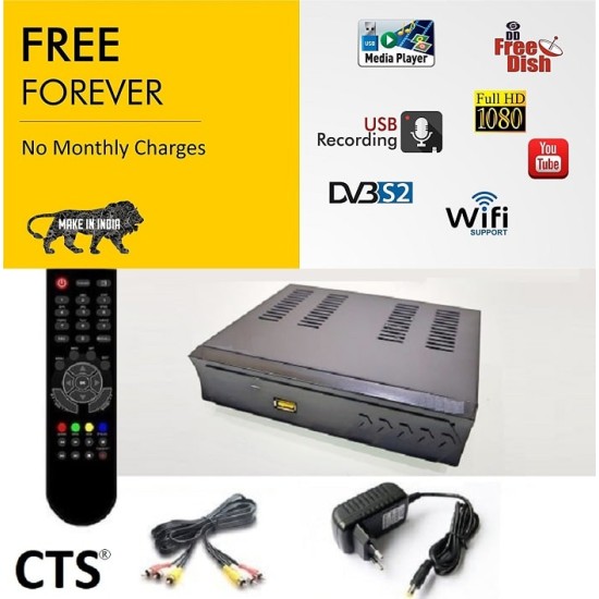 CTS MPEG-4 HD DVB-S2 Free-To-Air Digital Set-Top-Box with FREE DTH LNB