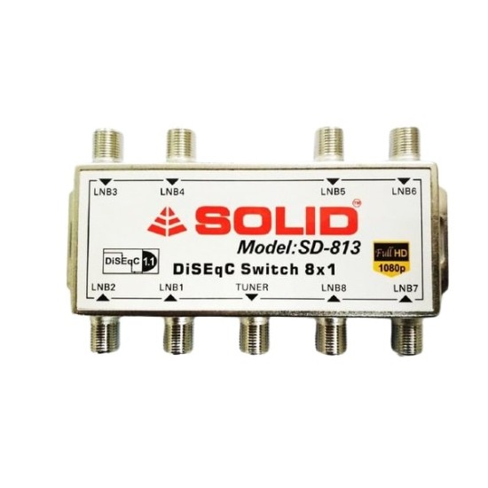 Solid SD-813 DiSEqC Switch 8x1  - 8 Input / 1 Out Multi-Switch