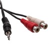 3.5mm Female Stereo to 2RCA Male Cable - 1M