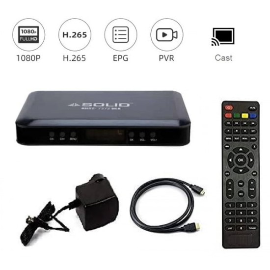 MPEG-4, Full HD 1080p, S2X, H.265 FTA Set-Top Box With Activation