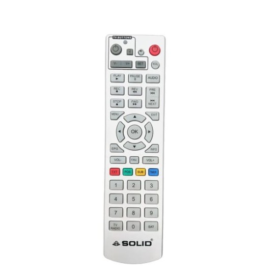 Solid Set-Top Box Universal Remote - White